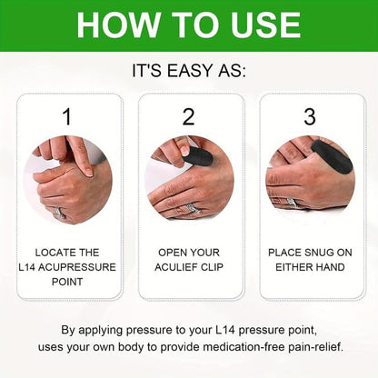 Sugar Control Li4 Acupressure Clip – Headache, Stress & Migraine Relief